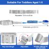 imageAccmor Reflective Toddler Belt Leash 2 in1 Anti Lost Wrist Link for Baby kid Anti Lost Waist Band Child Leash with Lock for Boys Girls Child Walking Harness Wristband Rope Tether for Outdoor TravelDark Blue Reflective Wristlink Gray Belt