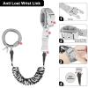 imageAccmor Reflective Toddler Belt Leash 2 in1 Anti Lost Wrist Link for Baby kid Anti Lost Waist Band Child Leash with Lock for Boys Girls Child Walking Harness Wristband Rope Tether for Outdoor TravelBlack Reflective Wristlink Gray Belt
