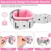 imageAccmor Reflective Toddler Belt Leash 2 in1 Anti Lost Wrist Link for Baby kid Anti Lost Waist Band Child Leash with Lock for Boys Girls Child Walking Harness Wristband Rope Tether for Outdoor TravelPink Reflective Wristlink Gray Belt