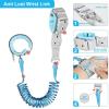 imageAccmor Reflective Toddler Belt Leash 2 in1 Anti Lost Wrist Link for Baby kid Anti Lost Waist Band Child Leash with Lock for Boys Girls Child Walking Harness Wristband Rope Tether for Outdoor TravelBlue Reflective Wristlink Gray Belt