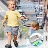 imageAccmor Reflective Toddler Belt Leash 2 in1 Anti Lost Wrist Link for Baby kid Anti Lost Waist Band Child Leash with Lock for Boys Girls Child Walking Harness Wristband Rope Tether for Outdoor TravelBlue Reflective Wristlink Gray Belt