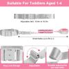 imageAccmor Reflective Toddler Belt Leash 2 in1 Anti Lost Wrist Link for Baby kid Anti Lost Waist Band Child Leash with Lock for Boys Girls Child Walking Harness Wristband Rope Tether for Outdoor TravelPink Reflective Wristlink Gray Belt