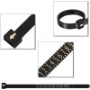 imageAccmor Ring Size Measuring Tool Includes Plastic Ring Sizer Mandrel Stick Finger Sizing Ring Guage Measurer and 2 Pcs Finger Measure Tape for Women Men Jewelry MakingClaret Mandrel  Black Guage  Black Blet  Black Blet