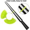 imageAccmor Ring Size Measuring Tool Includes Plastic Ring Sizer Mandrel Stick Finger Sizing Ring Guage Measurer and 2 Pcs Finger Measure Tape for Women Men Jewelry MakingGreen Mandrel  Black Guage  Black Blet  Black Blet