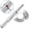 imageAccmor Ring Size Measuring Tool Includes Plastic Ring Sizer Mandrel Stick Finger Sizing Ring Guage Measurer and 2 Pcs Finger Measure Tape for Women Men Jewelry MakingSilver Mandrel  Silver Guage  Black Blet  Black Blet