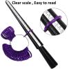 imageAccmor Ring Size Measuring Tool Includes Plastic Ring Sizer Mandrel Stick Finger Sizing Ring Guage Measurer and 2 Pcs Finger Measure Tape for Women Men Jewelry MakingBlack Mandrel  Purple Guage  Black Blet  Black Blet