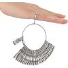 imageAccmor Ring Size Measuring Tool Includes Plastic Ring Sizer Mandrel Stick Finger Sizing Ring Guage Measurer and 2 Pcs Finger Measure Tape for Women Men Jewelry MakingSilver Mandrel  Silver Guage  Black Blet  Black Blet