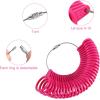 imageAccmor Ring Size Measuring Tool Includes Plastic Ring Sizer Mandrel Stick Finger Sizing Ring Guage Measurer and 2 Pcs Finger Measure Tape for Women Men Jewelry MakingClaret Mandrel  Black Guage  Black Blet  Black Blet