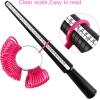 imageAccmor Ring Size Measuring Tool Includes Plastic Ring Sizer Mandrel Stick Finger Sizing Ring Guage Measurer and 2 Pcs Finger Measure Tape for Women Men Jewelry MakingClaret Mandrel  Black Guage  Black Blet  Black Blet