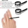 imageAccmor Ring Size Measuring Tool Includes Plastic Ring Sizer Mandrel Stick Finger Sizing Ring Guage Measurer and 2 Pcs Finger Measure Tape for Women Men Jewelry MakingSilver Mandrel  Silver Guage  Black Blet  Black Blet