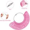 imageAccmor Ring Size Measuring Tool Includes Plastic Ring Sizer Mandrel Stick Finger Sizing Ring Guage Measurer and 2 Pcs Finger Measure Tape for Women Men Jewelry MakingBlack Mandrel  Pink Guage  Black Blet  Black Blet