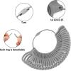 imageAccmor Ring Size Measuring Tool Includes Plastic Ring Sizer Mandrel Stick Finger Sizing Ring Guage Measurer and 2 Pcs Finger Measure Tape for Women Men Jewelry MakingBlack Mandrel  Gray Guage  Black Blet  Black Blet