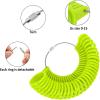 imageAccmor Ring Size Measuring Tool Includes Plastic Ring Sizer Mandrel Stick Finger Sizing Ring Guage Measurer and 2 Pcs Finger Measure Tape for Women Men Jewelry MakingGreen Mandrel  Black Guage  Black Blet  Black Blet