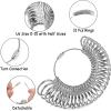 imageAccmor Ring Size Measuring Tool Includes Plastic Ring Sizer Mandrel Stick Finger Sizing Ring Guage Measurer and 2 Pcs Finger Measure Tape for Women Men Jewelry MakingSilver Mandrel  Silver Guage  Black Blet  Black Blet