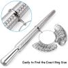 imageAccmor Ring Sizer Measuring Tool Including Ring Mandrel Ring Gauge Finger Sizer ampamp Rubber Jewelry Hammer Metal Ring Measurement Maker Kit Ring Sizing Stick for Man Women Jewelry MakingSilver