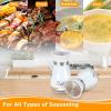 imageAccmor Salt and Pepper Shakers Set 4 oz Stainless Steel Salt Pepper Shaker Containers with Glass Bottom for Kitchen Cooking BBQ Bar Table RV CampWhite