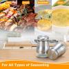 imageAccmor Salt and Pepper Shakers Set 5oz Stainless Steel Salt and Pepper Shakers Seasoning Container with Glass Bottom for Home Cooking Restaurants Bar BBQSilver