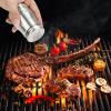 imageAccmor Salt and Pepper Shakers Set 5oz Stainless Steel Salt and Pepper Shakers Seasoning Container with Glass Bottom for Home Cooking Restaurants Bar BBQSilver