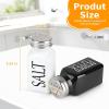 imageAccmor Salt and Pepper Shakers Set Modern Farmhouse Glass Salt Pepper Shakers with Stainless Steel Lids for Kitchen Decor Home Restaurants Wedding