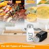imageAccmor Salt and Pepper Shakers Set Modern Farmhouse Glass Salt Pepper Shakers with Stainless Steel Lids for Kitchen Decor Home Restaurants Wedding