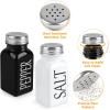 imageAccmor Salt and Pepper Shakers Set Modern Farmhouse Glass Salt Pepper Shakers with Stainless Steel Lids for Kitchen Decor Home Restaurants Wedding