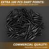 imageAccmor Soft Tip Darts Bar Dart Plastic Tip Darts Set Attach Extra 100 Black 2BA Replacement Tips Soft Tip Darts for ElectronicPlastic Dartboardblack