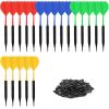 imageAccmor Soft Tip Darts Bar Dart Plastic Tip Darts Set Attach Extra 100 Black 2BA Replacement Tips Soft Tip Darts for ElectronicPlastic Dartboardblack