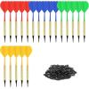 imageAccmor Soft Tip Darts Bar Dart Plastic Tip Darts Set Attach Extra 100 Black 2BA Replacement Tips Soft Tip Darts for ElectronicPlastic Dartboardgold