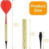 imageAccmor Soft Tip Darts Bar Dart Plastic Tip Darts Set Attach Extra 100 Black 2BA Replacement Tips Soft Tip Darts for ElectronicPlastic Dartboardgold