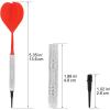 imageAccmor Soft Tip Darts Bar Dart Plastic Tip Darts Set Attach Extra 100 Black 2BA Replacement Tips Soft Tip Darts for ElectronicPlastic Dartboardgoldshape B darts tips