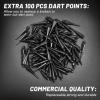 imageAccmor Soft Tip Darts Bar Dart Plastic Tip Darts Set Attach Extra 100 Black 2BA Replacement Tips Soft Tip Darts for ElectronicPlastic Dartboardsilver