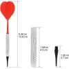 imageAccmor Soft Tip Darts Bar Dart Plastic Tip Darts Set Attach Extra 100 Black 2BA Replacement Tips Soft Tip Darts for ElectronicPlastic Dartboardsilver