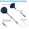 imageAccmor Steel Tip Darts Professional Darts with Aluminum ShaftsStainless Steel Dart Tips and Barrels 24 Grams Metal Darts 9 Packs