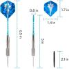 imageAccmor Steel Tip Darts Set 26G Professional Darts Metal Tip Darts with Aluminum Shafts Copper Tungsten Barrels Steel Tip Darts with CaseBlue