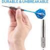imageAccmor Steel Tip Darts Set 26G Professional Darts Metal Tip Darts with Aluminum Shafts Copper Tungsten Barrels Steel Tip Darts with CaseBlue
