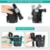 imageAccmor Stroller Cup Holder with Adjustable Strap 360 Degree Rotatable Universal Cup Holder for Uppababy Nuna Doona Stroller Drinks Holder for Wheelchair Walker RollatorClassic