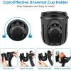 imageAccmor Stroller Cup Holder with Phone Holder Bike Cup Holder 2in1 Universal Cup Phone Drinks Holder for Stroller Walker Wheelchair BlackBlack