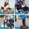 imageAccmor Stroller Cup Holder with Phone Holder Bike Cup Holder 2in1 Universal Cup Phone Drinks Holder for Stroller Walker Wheelchair BlackBlack