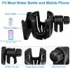 imageAccmor Stroller Cup Holder with Phone Holder Bike Cup Holder 2in1 Universal Cup Phone Drinks Holder for Stroller Walker Wheelchair BlackBlack