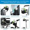 imageAccmor Stroller Cup Holder with Phone Holder Bike Cup Holder 2in1 Universal Cup Phone Drinks Holder for Stroller Walker Wheelchair BlackBlack Grey