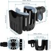 imageAccmor Stroller Cup Holder with Phone Holder Bike Cup Holder 2in1 Universal Cup Phone Drinks Holder for Stroller Walker Wheelchair BlackBlack Grey