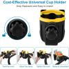 imageAccmor Stroller Cup Holder with Phone Holder Bike Cup Holder 2in1 Universal Cup Phone Drinks Holder for Stroller Walker Wheelchair BlackBlack Yellow
