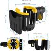 imageAccmor Stroller Cup Holder with Phone Holder Bike Cup Holder 2in1 Universal Cup Phone Drinks Holder for Stroller Walker Wheelchair BlackBlack Yellow
