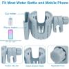 imageAccmor Stroller Cup Holder with Phone Holder Bike Cup Holder 2in1 Universal Cup Phone Drinks Holder for Stroller Walker Wheelchair BlackGrey