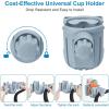 imageAccmor Stroller Cup Holder with Phone Holder Bike Cup Holder 2in1 Universal Cup Phone Drinks Holder for Stroller Walker Wheelchair BlackGrey