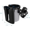 imageAccmor Stroller Cup Holder with Phone Keys Holder 3in1 Universal Cup Holder Drinks Bottle Holder for Stroller Bike Wheelchair Walker ScooterBlack Grey