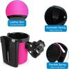 imageAccmor Stroller Cup Holder with Phone Keys Holder 3in1 Universal Cup Holder Drinks Bottle Holder for Stroller Bike Wheelchair Walker ScooterBlack Pink