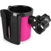 imageAccmor Stroller Cup Holder with Phone Keys Holder 3in1 Universal Cup Holder Drinks Bottle Holder for Stroller Bike Wheelchair Walker ScooterBlack Pink