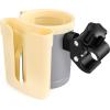 imageAccmor Stroller Cup Holder with Phone Keys Holder 3in1 Universal Cup Holder Drinks Bottle Holder for Stroller Bike Wheelchair Walker ScooterCream Yellow Grey