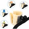 imageAccmor Stroller Cup Holder with Phone Keys Holder 3in1 Universal Cup Holder Drinks Bottle Holder for Stroller Bike Wheelchair Walker ScooterCream Yellow Grey